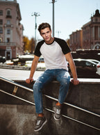 Jean Slim Fit Azul Medio con Rotos