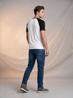 Jean Slim Fit Azul Medio con Rotos