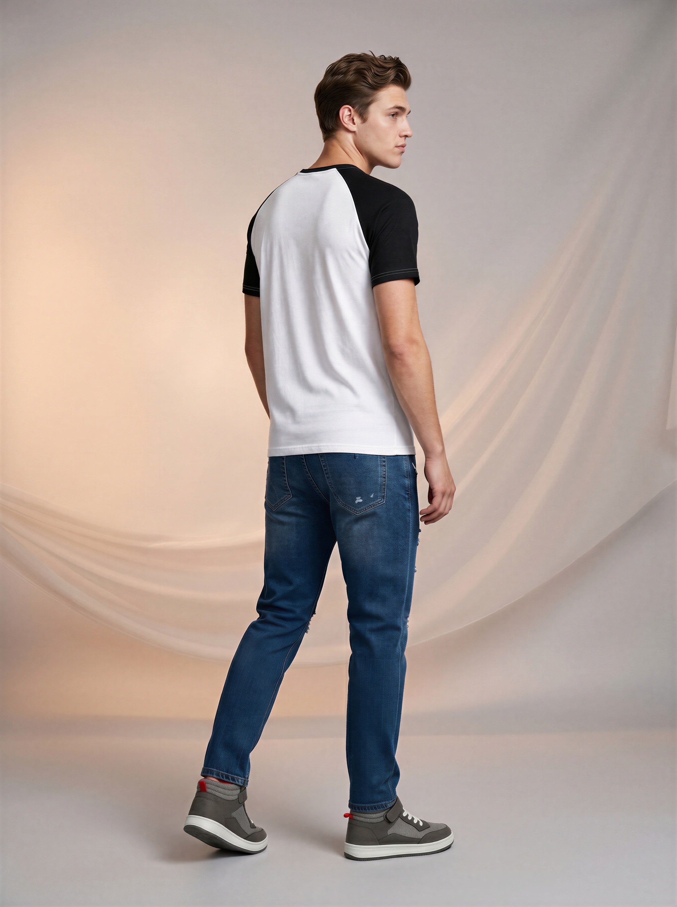 Jean Slim Fit Azul Medio con Rotos