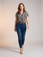 Jean Skinny Ajustado Azul Marino con Cinturon Premium ES-2085