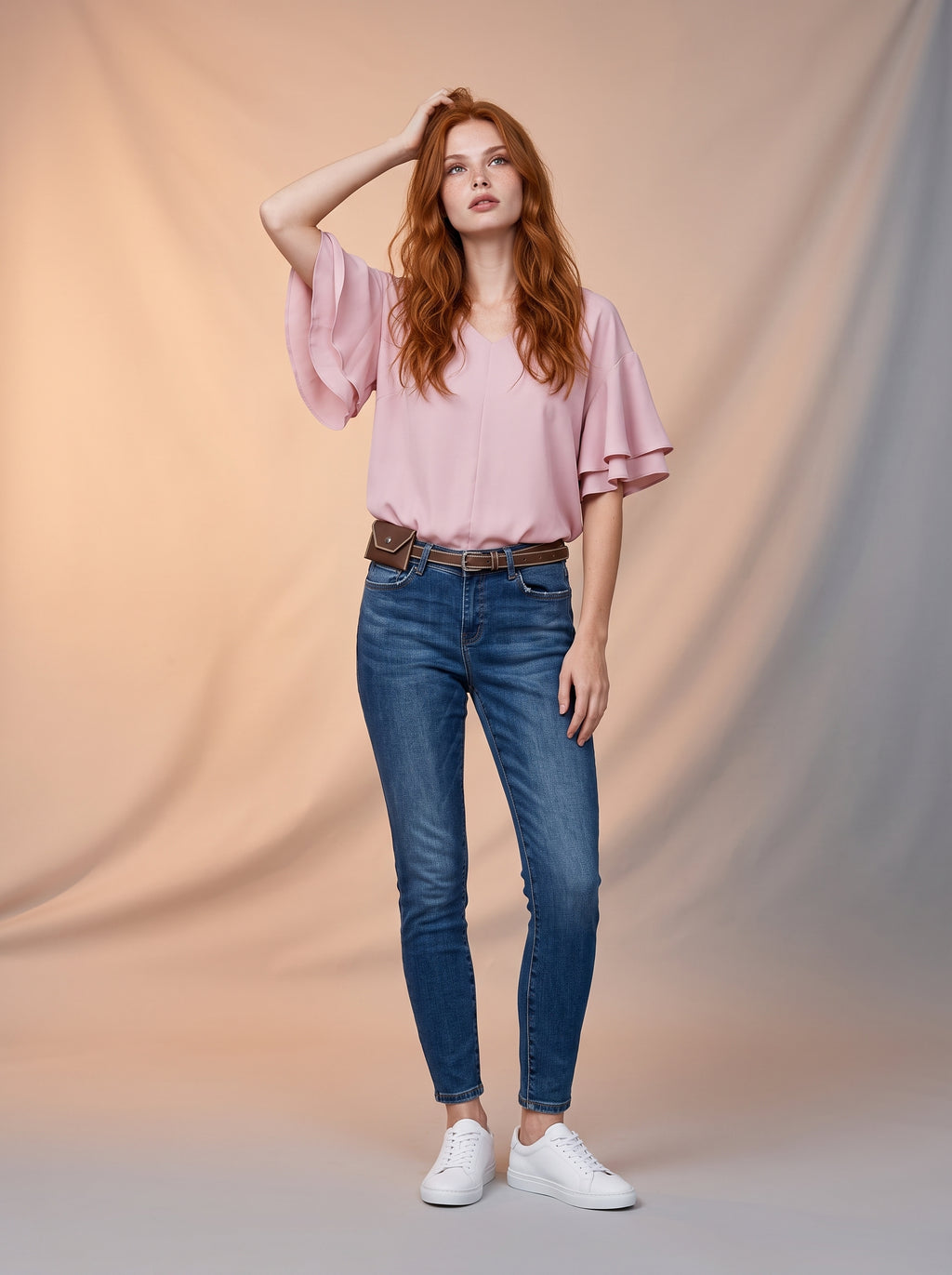 Jean Skinny Ajustado Azul Índigo con Cinturon Premium ES-2084