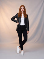Jean Skinny Negro con Cinturón Negro ES-2910