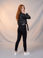 Jean Skinny Negro con Cinturón Negro ES-2910