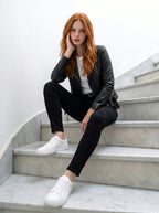 Jean Skinny Negro con Cinturón Negro ES-2910