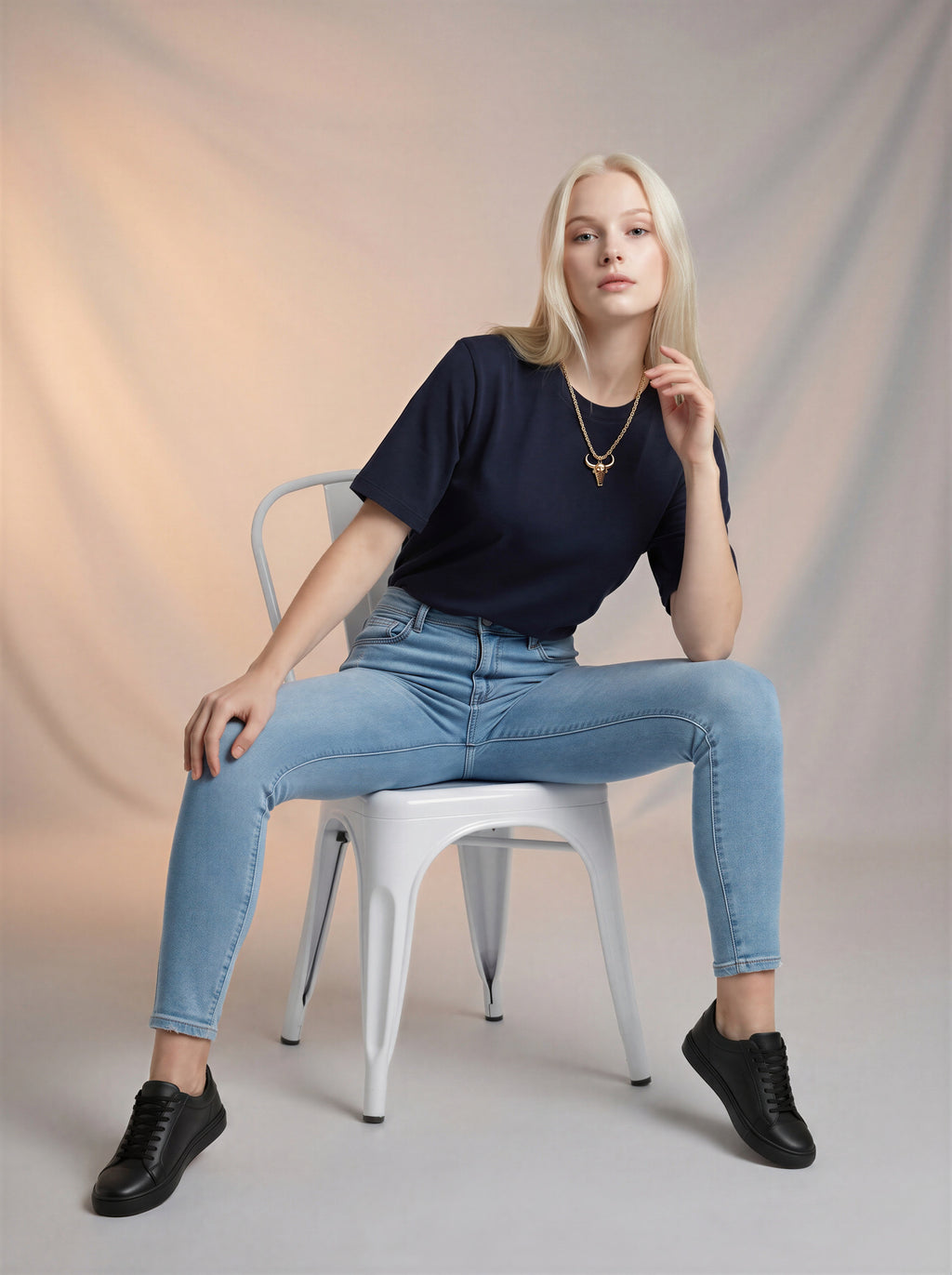 Jean Skinny Tiro Alto – Azul Claro
