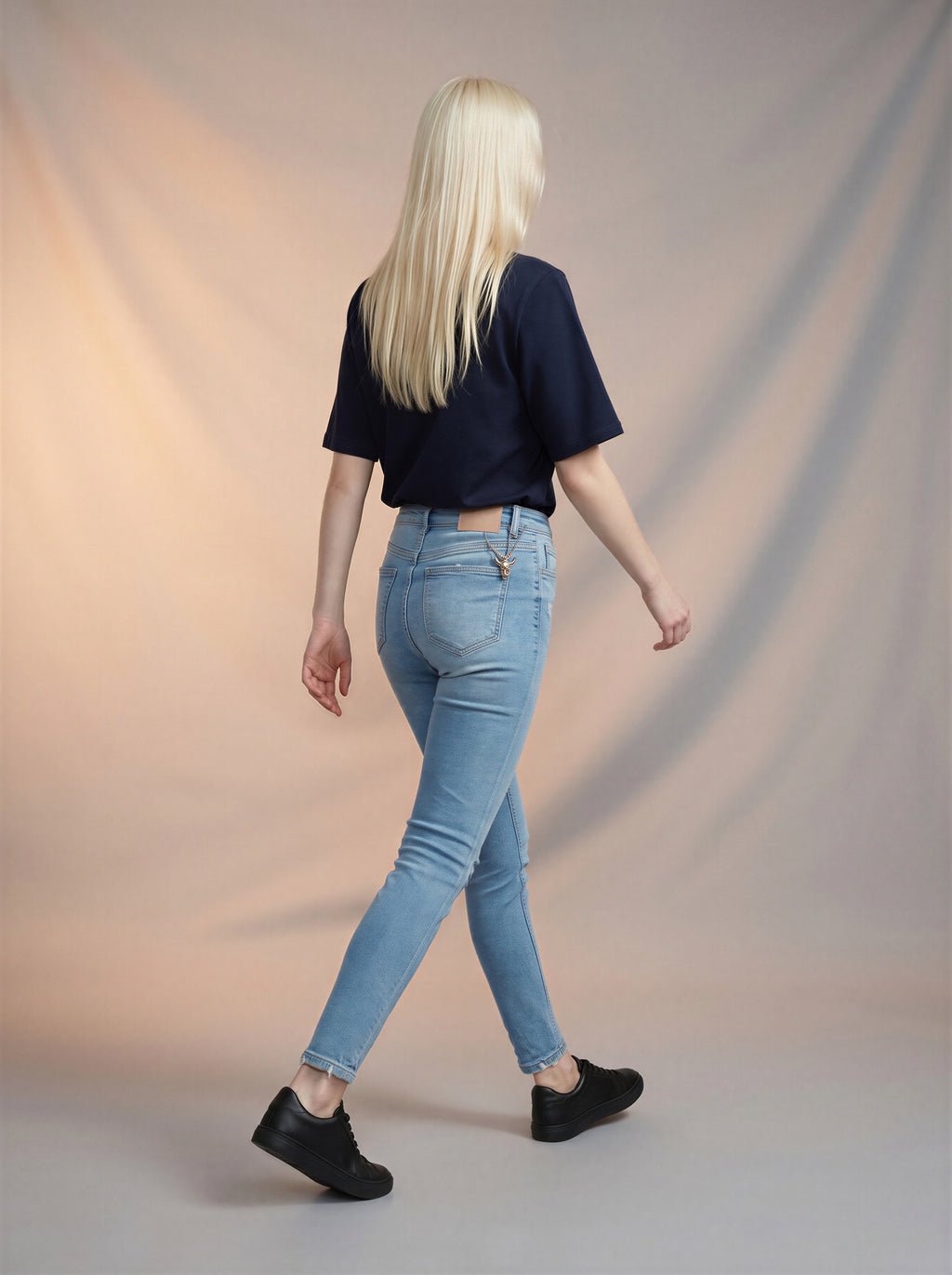 Jean Skinny Tiro Alto – Azul Claro