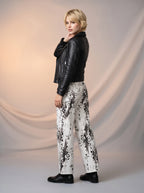 Wide Leg Beige Claro Con Manchas Negras AG-1911