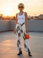 Wide Leg Beige Claro Con Manchas Negras AG-1911