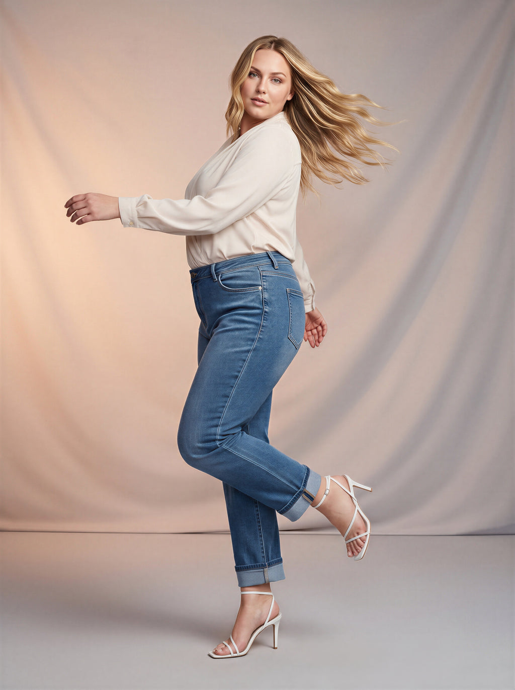 Jean Plus Recto Azul Stone con Dobles AG-1722P