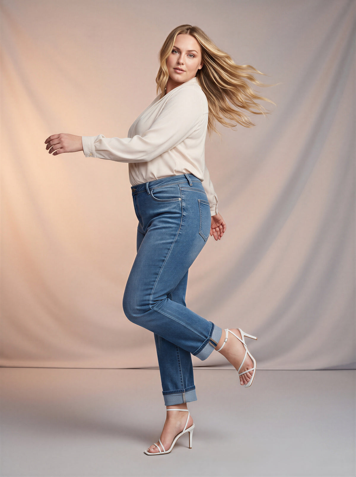 Jean Plus Recto Azul Stone con Dobles AG-1722P