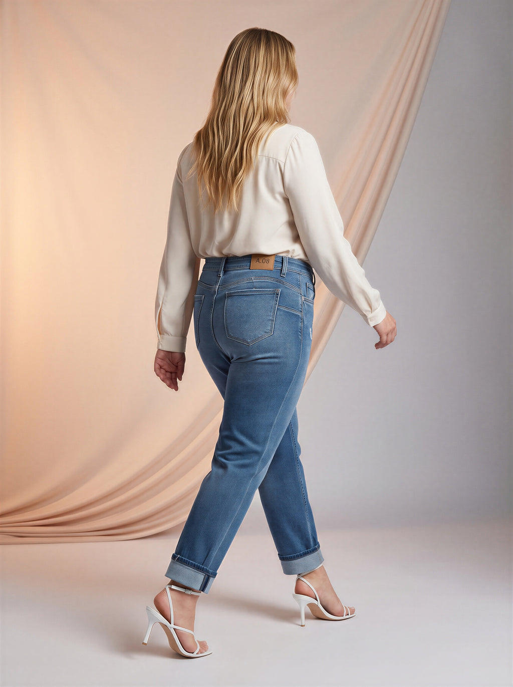 Jean Plus Recto Azul Stone con Dobles AG-1722P