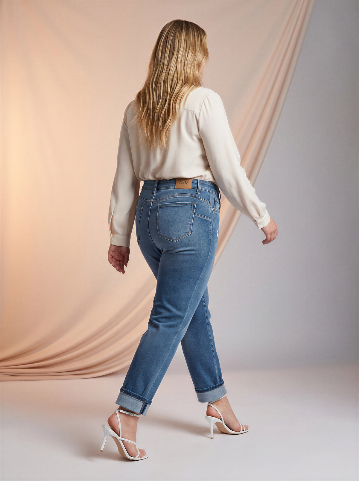 Jean Plus Recto Azul Stone con Dobles AG-1722P