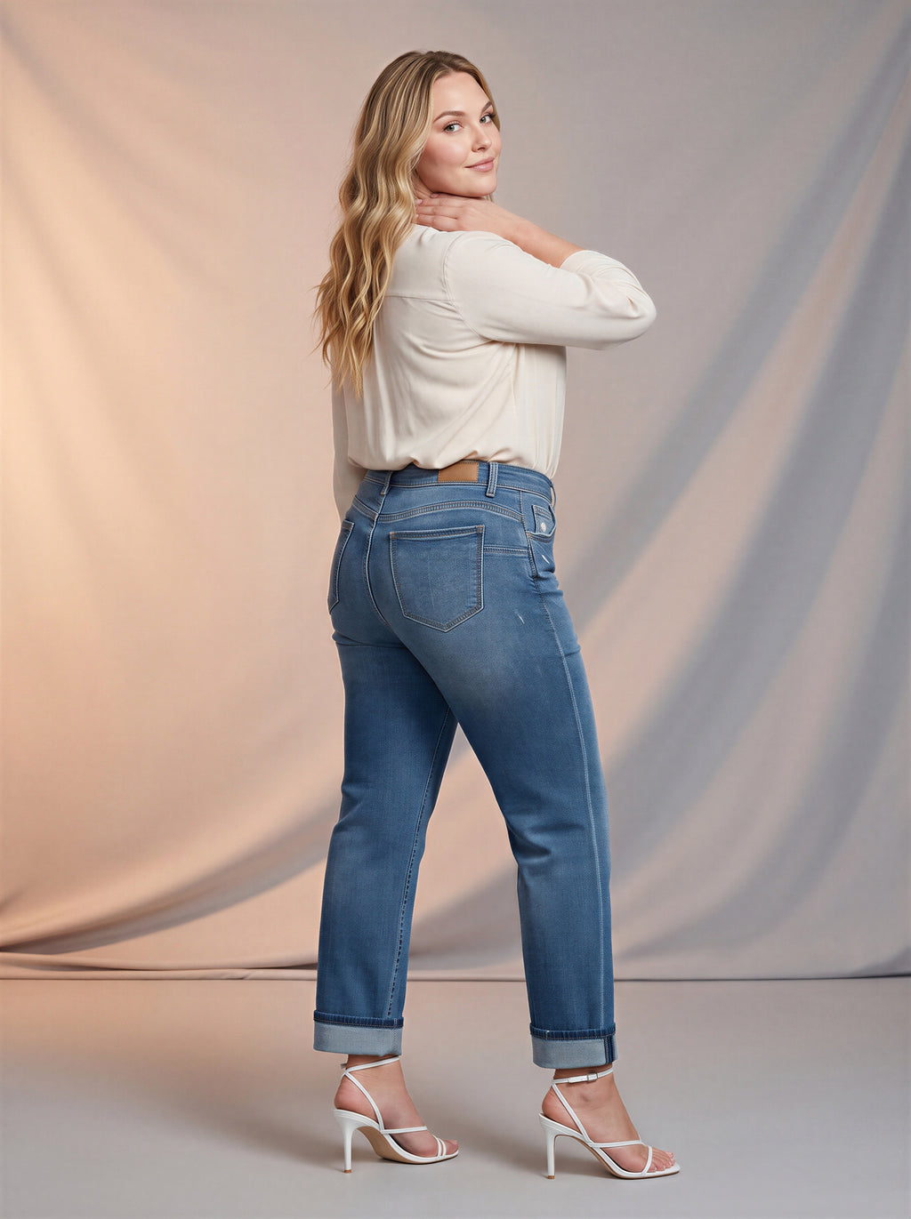 Jean Plus Recto Azul Stone con Dobles AG-1722P