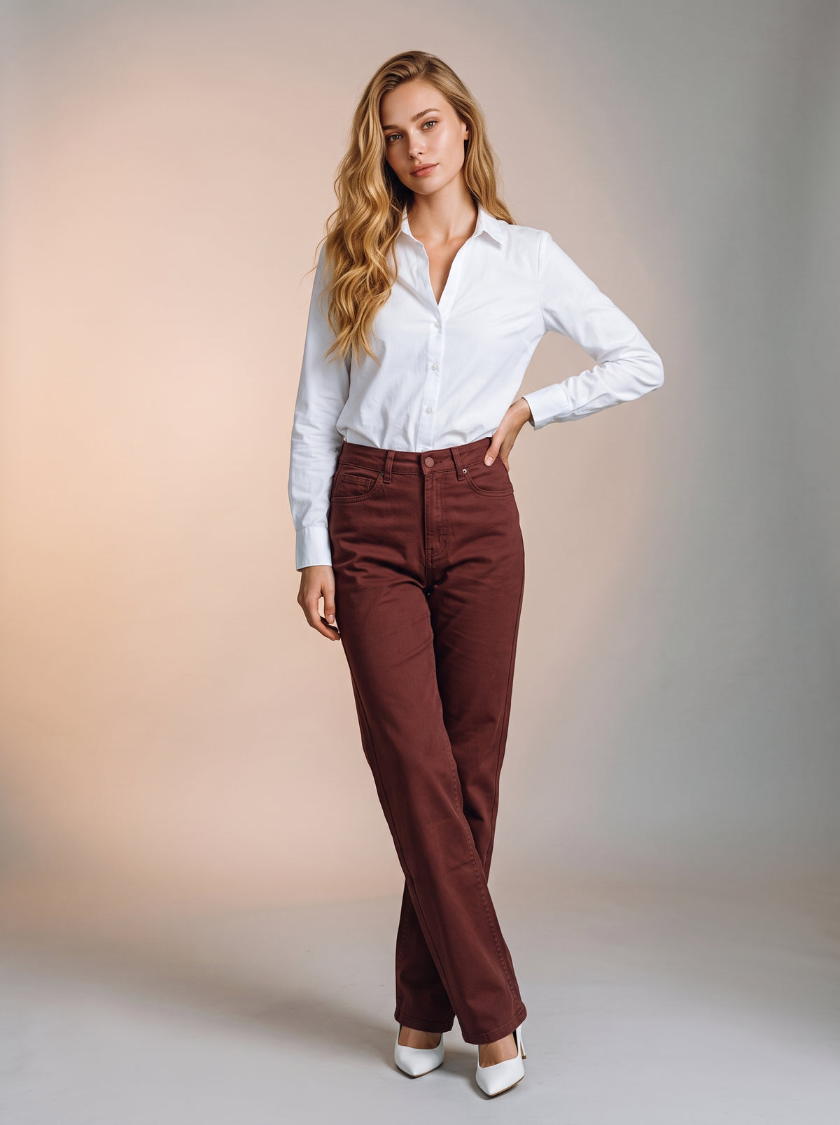Jean Recto de Gabardina Varios Colores