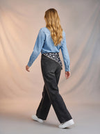 Wide Leg Gris con Pañuelo