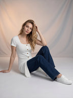 Wide Leg Azul Oscuro