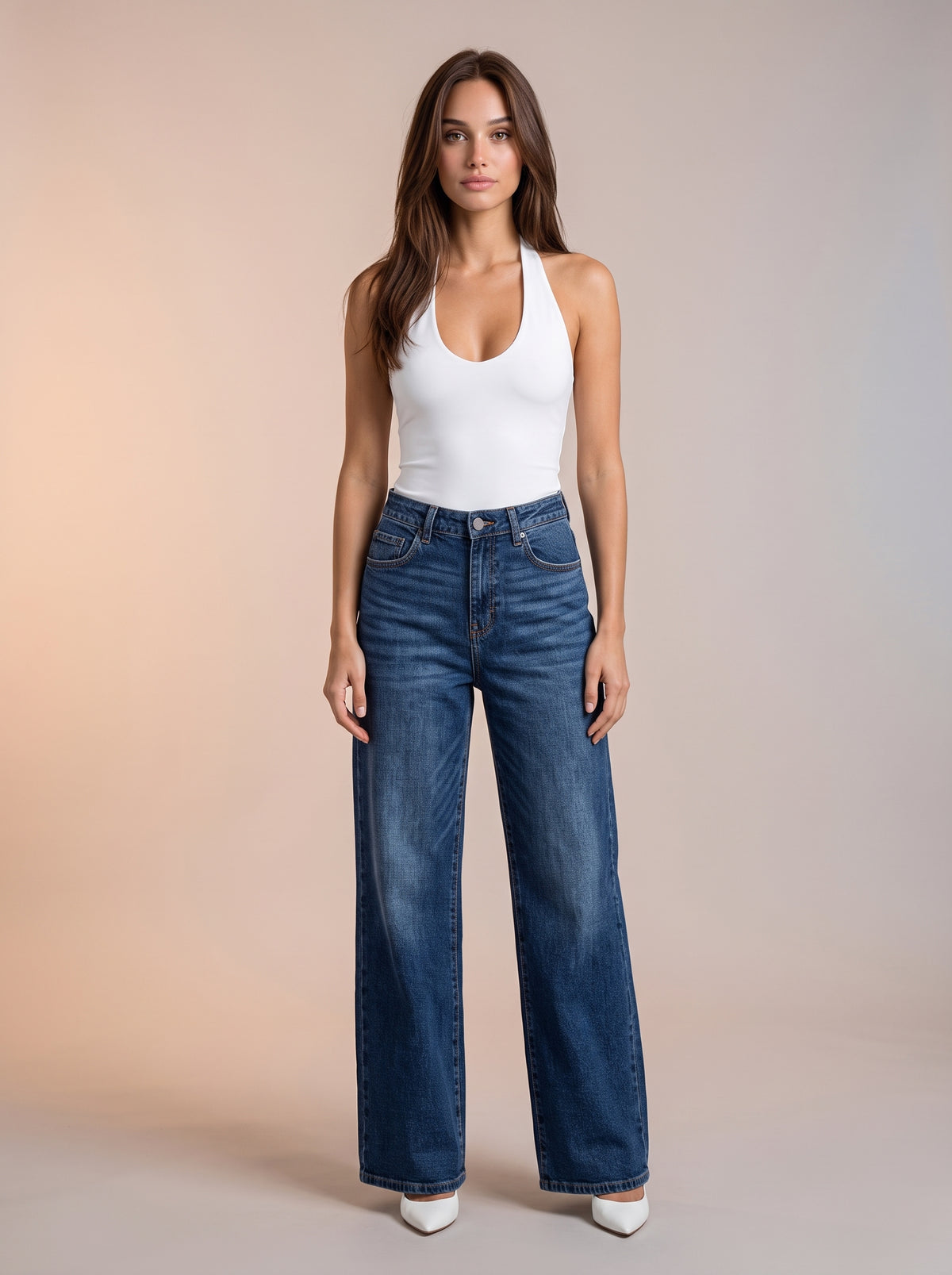 Jean Wide Leg Azul Marino DE-614