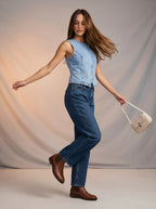 Jean Mom Fit – Azul Índigo