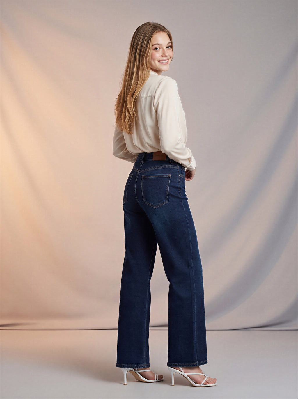 Jean Marine Azul Oscuro con Faja OL-942