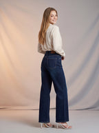 Jean Marine Azul Oscuro con Faja OL-942