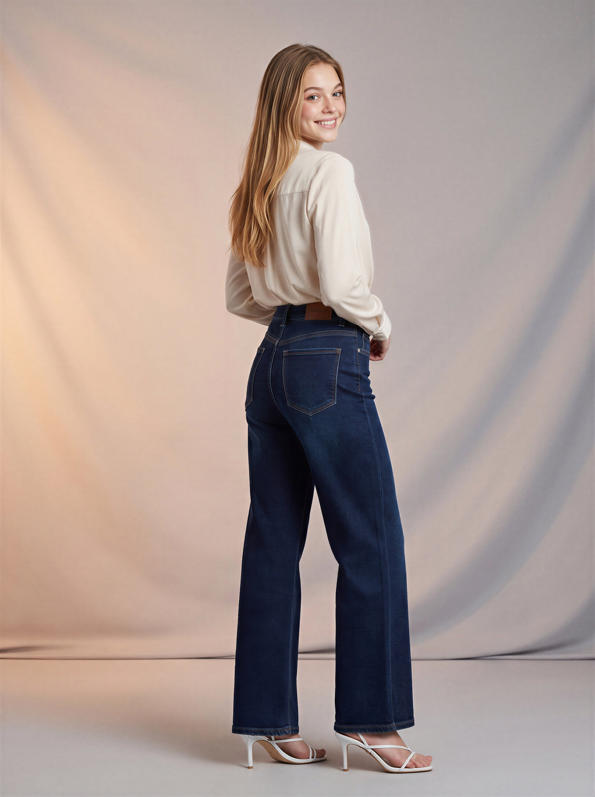 Jean Marine Azul Oscuro con Faja OL-942