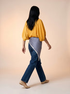 Jean Regular Fit Azul Medio con Rotos y Pañoleta