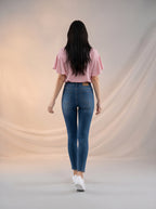 Skinny Ajustado Azul Medio