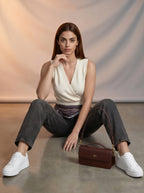 Jean Baggy con Mascada – Gris