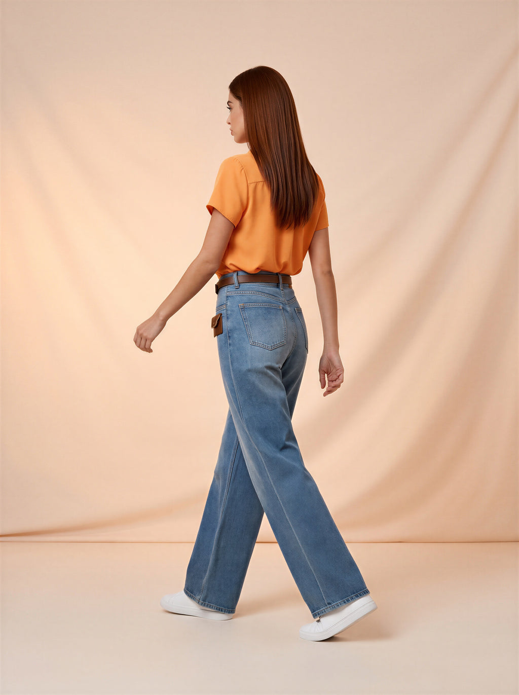 Wide Leg Azul Stone con Cinturón Premium y Bolsita