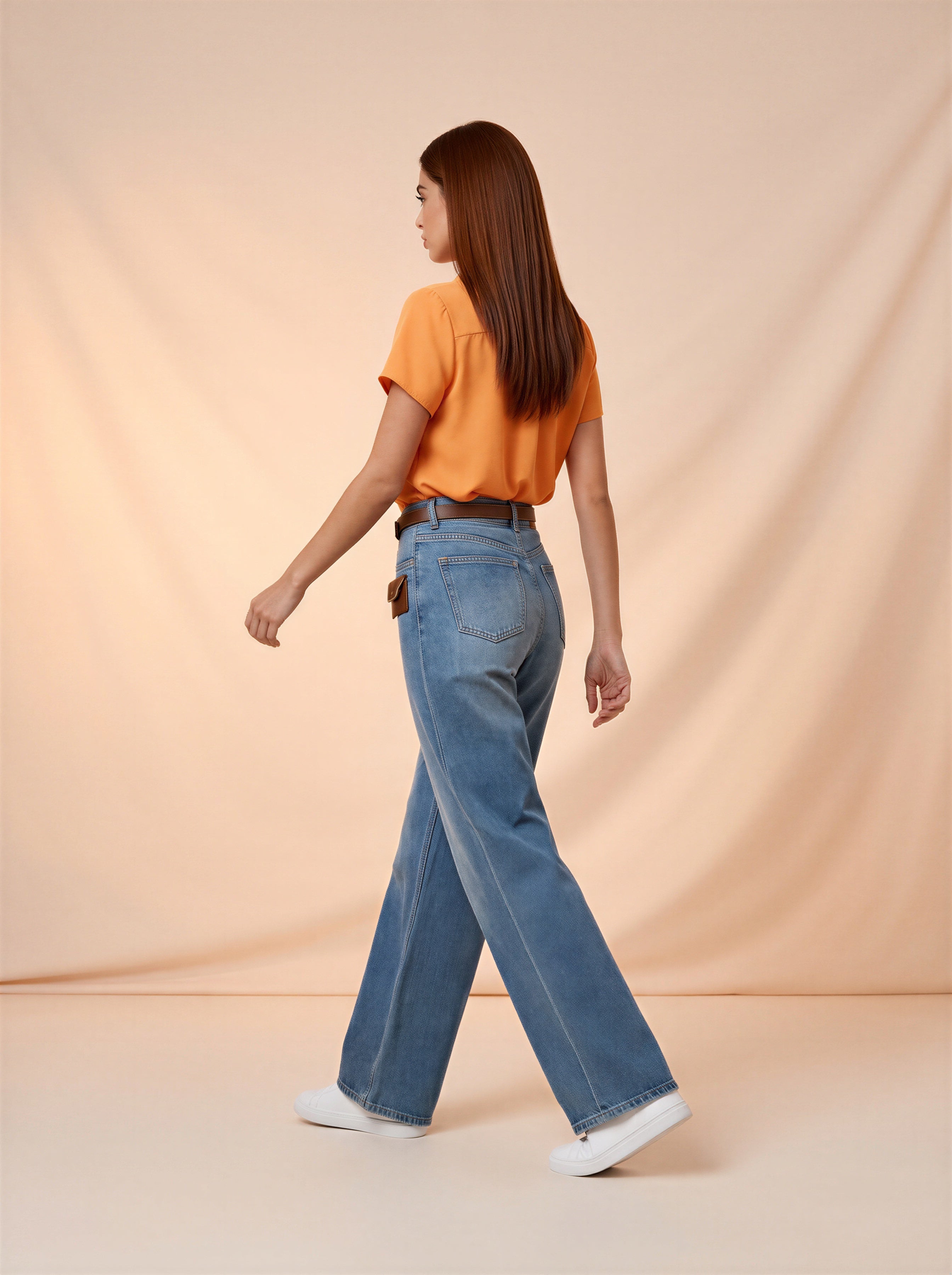 Wide Leg Azul Stone con Cinturón Premium y Bolsita