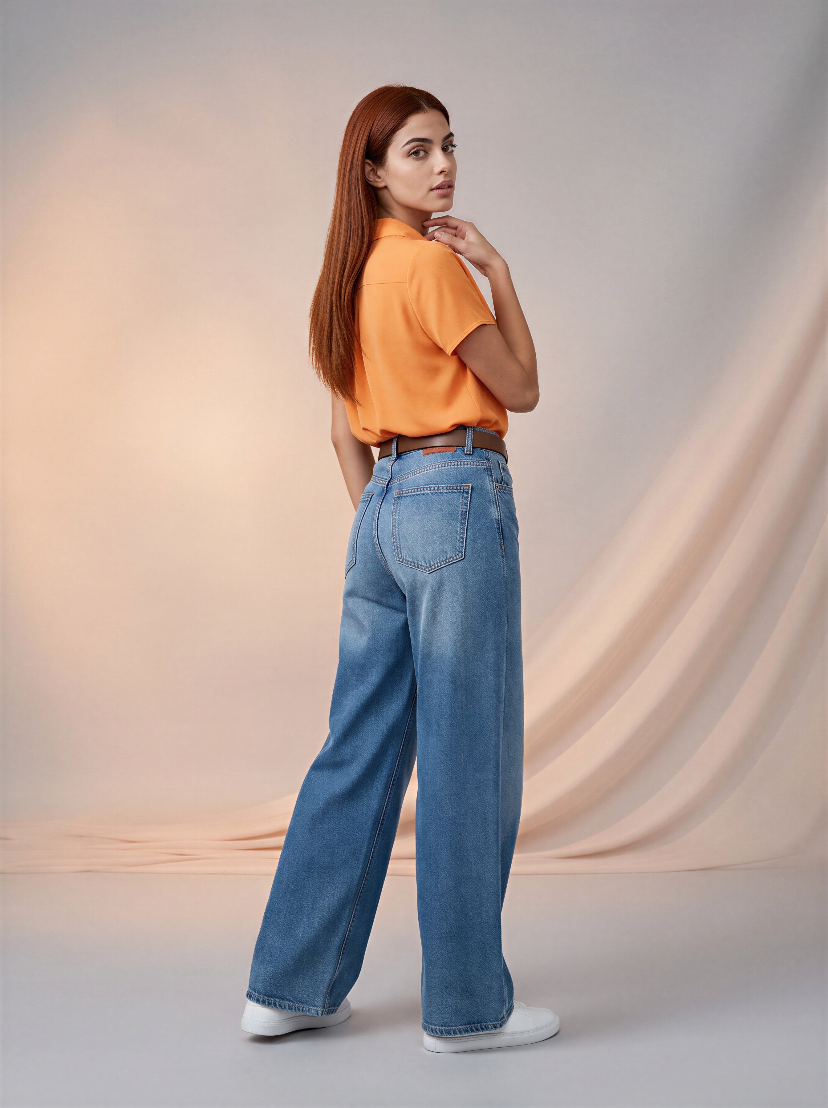 Wide Leg Azul Stone con Cinturón Premium y Bolsita