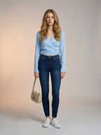 Jean Skinny Tiro Alto – Azul Dark