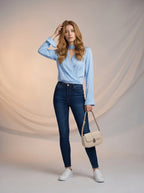 Jean Skinny Tiro Alto – Azul Dark