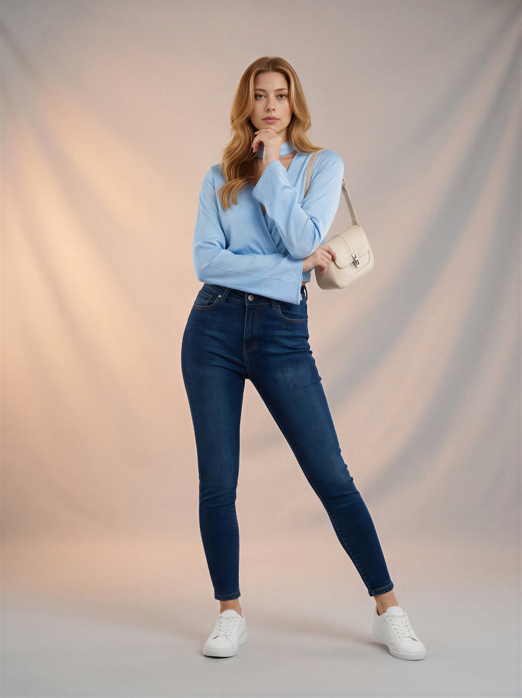 Jean Skinny Tiro Alto – Azul Dark