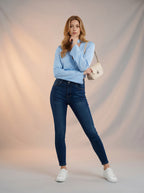 Jean Skinny Tiro Alto – Azul Dark