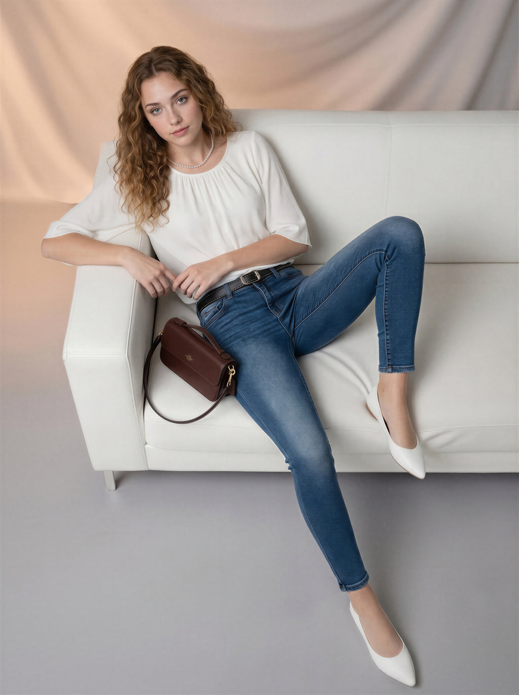Jean Skinny con Cinto – Azul Medio