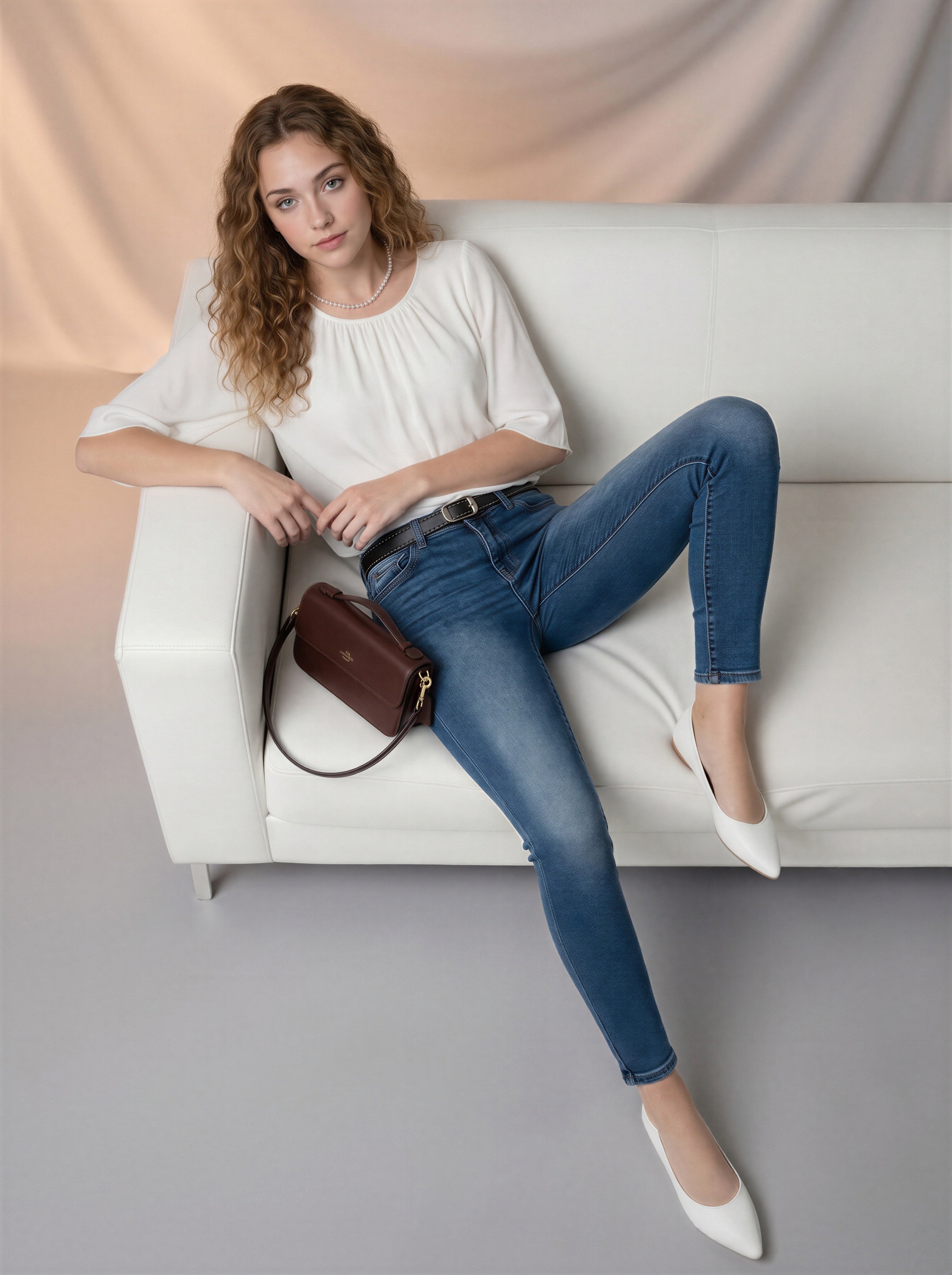 Jean Skinny con Cinto – Azul Medio