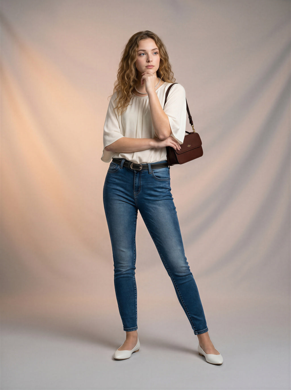 Jean Skinny con Cinto – Azul Medio