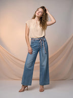 Wide Leg Full Length con Cadena de Listón