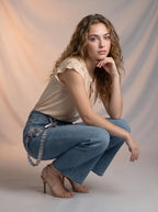 Wide Leg Full Length con Cadena de Listón