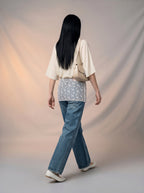 Jean Straight Fit con Encaje – Azul Stone
