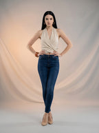 Jean Skinny Tiro Alto – Azul Marino