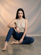 Jean Skinny Tiro Alto – Azul Marino