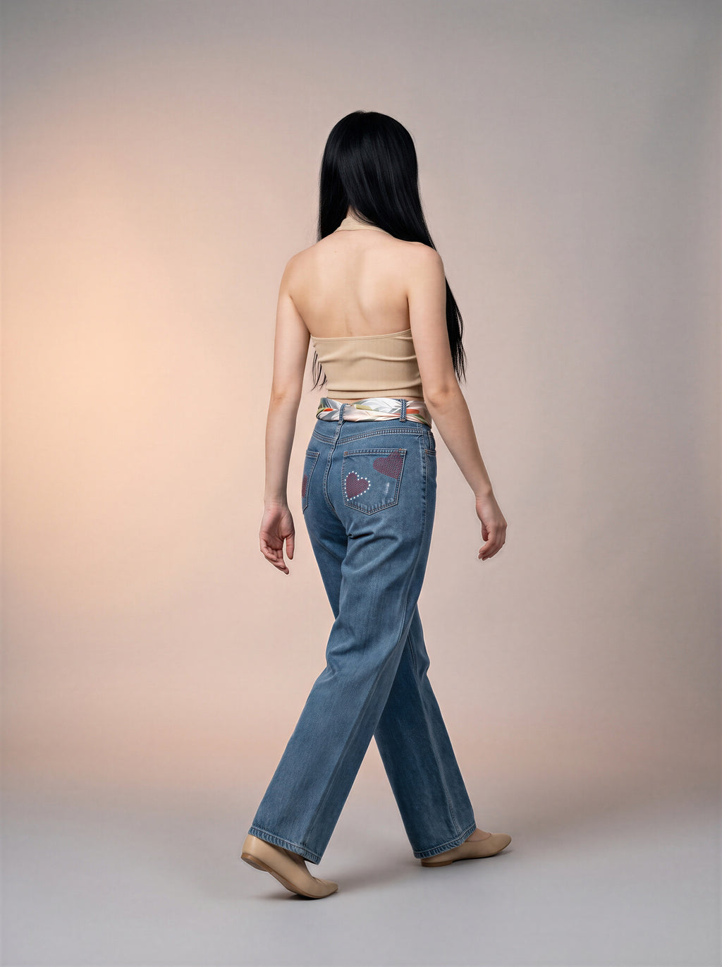 Regular Fit Azul Stone con Pañuelo