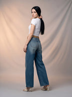 Wide Leg Azul Claro con Cinturón Premium