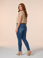 Jean Skinny Azul Medio con Rotos OL-910