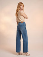 Jean Marine Azul Medio con Faja DE-700