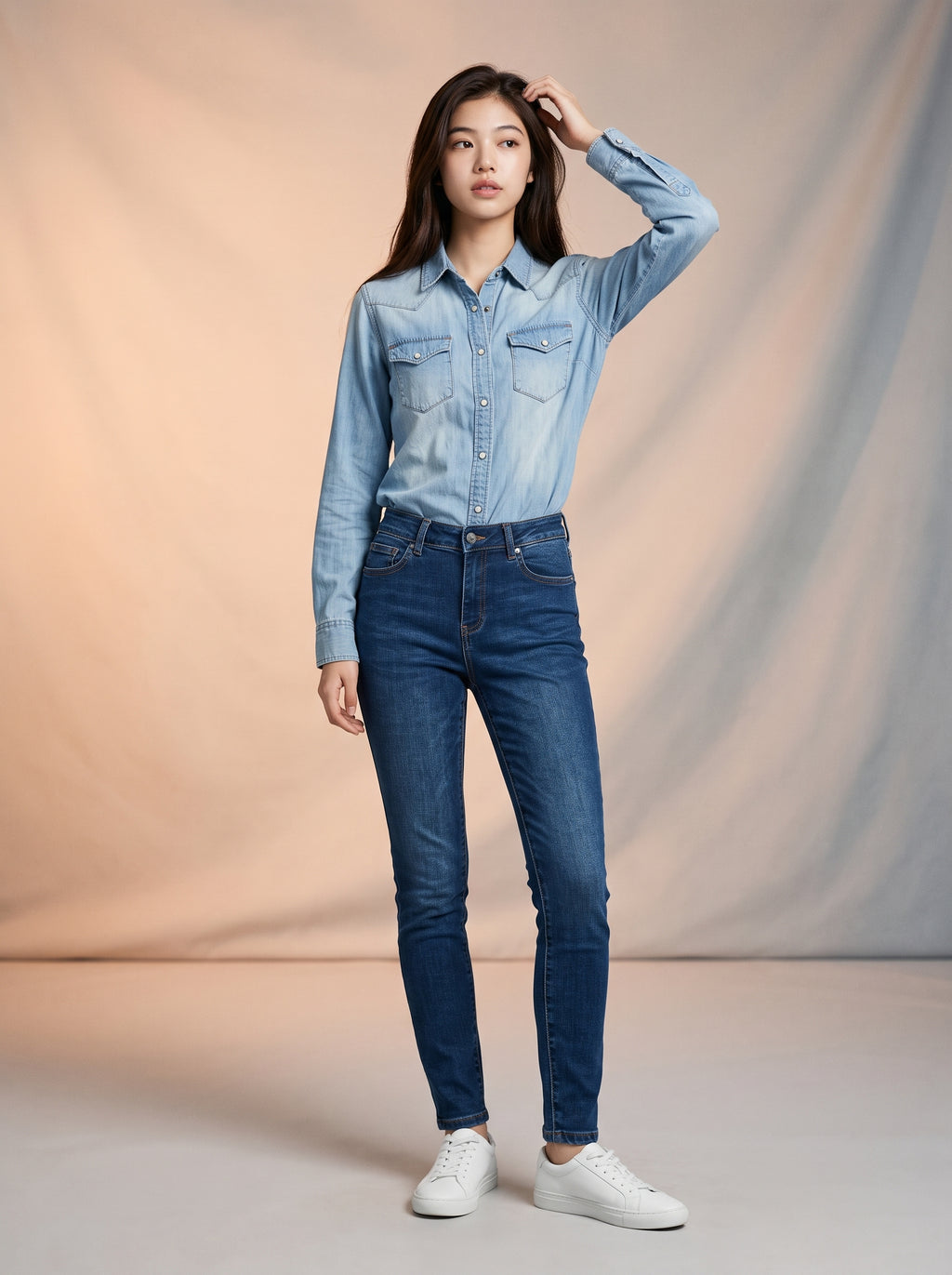 Jean High Waist Azul Marino OL-923