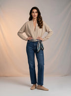 Jean Regular Fit Azul Marino con Rotos y Pañoleta