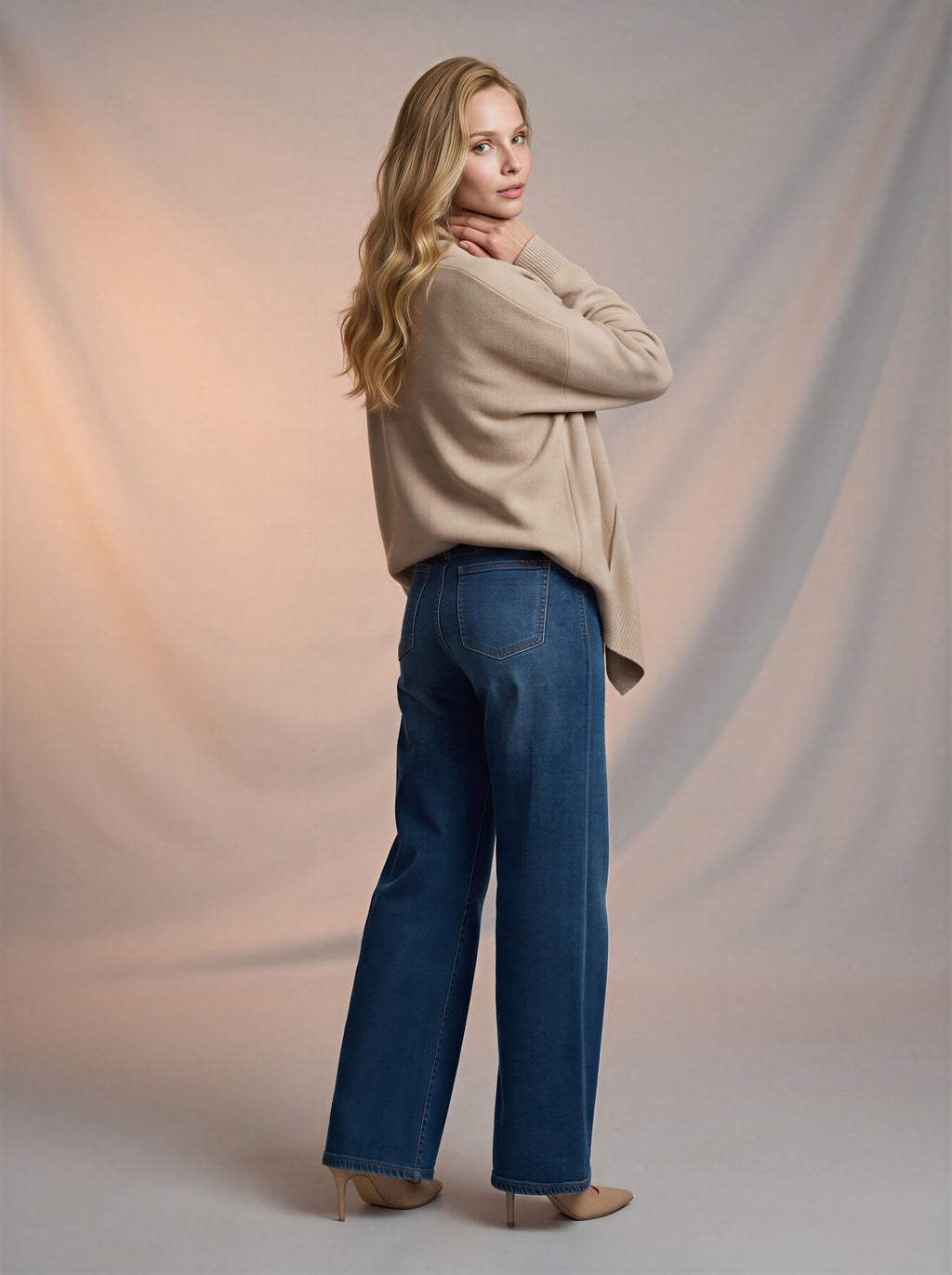 Wide Leg Azul Marino con Accesorio